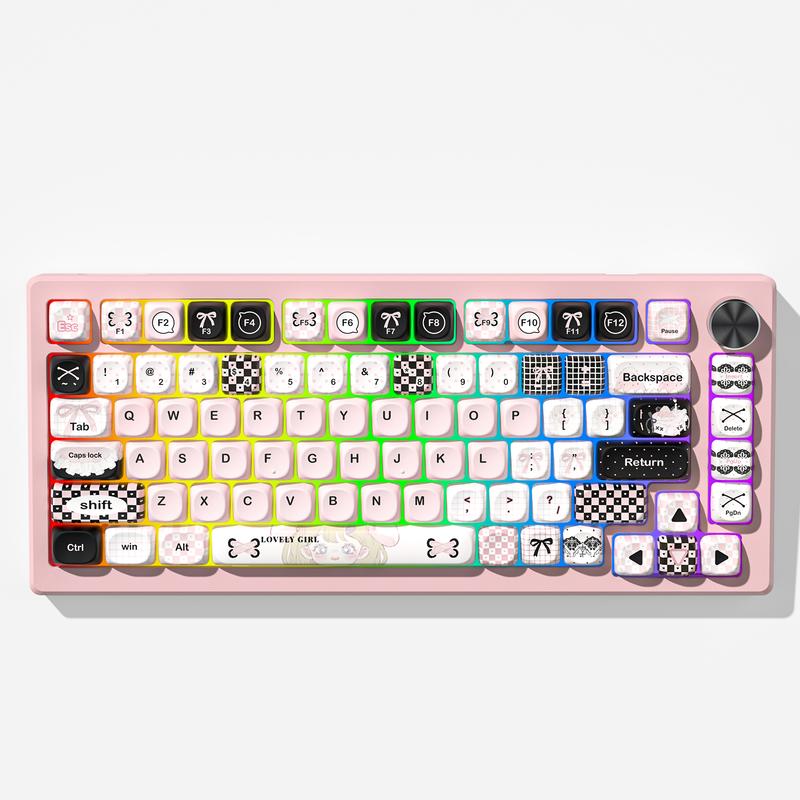 Womier MOA Profile PBT Keycaps,132 Keys Cute Style Keycap Set with Cute Icons, Dye-Sublimation, Black Pink Theme for Most 60% 65% 75% 80% 100% US Layout Cherry MX Switches Mechanical Keyboard Womier MOA Profile PBT Keycaps,132 Keys Cute Style Keycap Set with Cute Icons, Dye-Sublimation, Black Pink Theme for Most 60% 65% 75% 80% 100% US Layout Cherry MX Switches Mechanical Keyboard