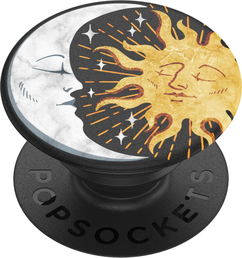 Popsockets Grip with Swappable Top for Cell Phones, PopGrip Sun and Moon Popsockets Grip with Swappable Top for Cell Phones, PopGrip Sun and Moon