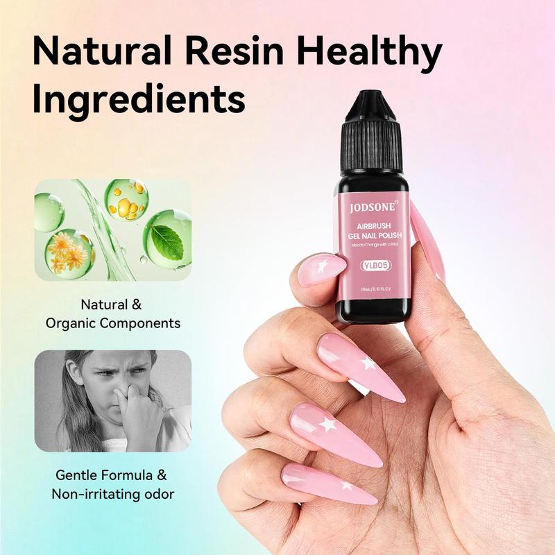 JODSONE 32 Colors Airbrush Gel Nail Polish - No Dilution, Full Coverage & High Saturation, Perfect for Home Salon | Christmas Gift