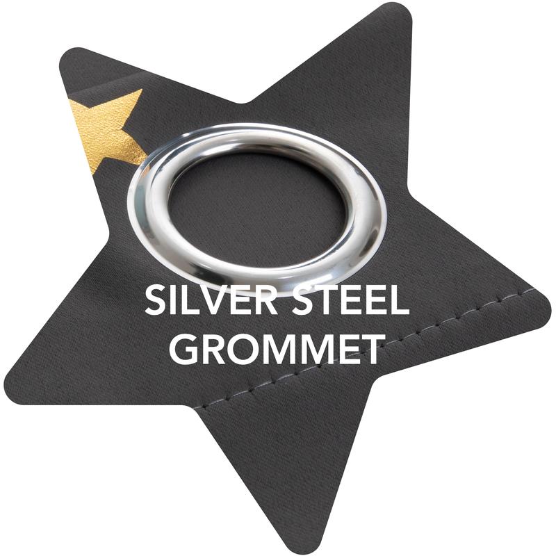 Deconovo Blackout Curtains 2 panels, Gold Star Foil Print Blackout Curtains Room Darkening Thermal Insulated Sun Blocking Grommet Curtains