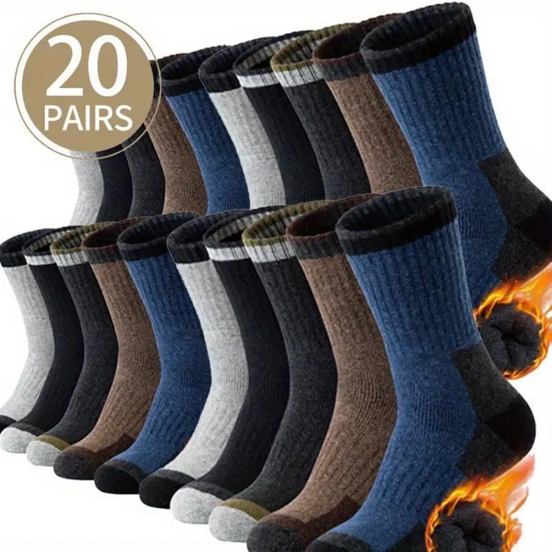 5/10/20  Men's Women's Hiking Round Neck Thick Cushioned Moisture Absorbing Socks, Hiking Outdoor Socks, Hiking Socks Snow Mountain Socks, Suitable for The Elderly, Perfect Gift for Mom and Dad