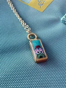 Baby Peeking Phanatic | Hand-Painted Pendant Necklace