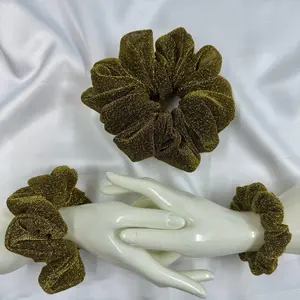 Teal Satin Scrunchie | Oversized Elegant Hair Tie | Handmade Style Ponytail Holder | Petrol Blue accessories