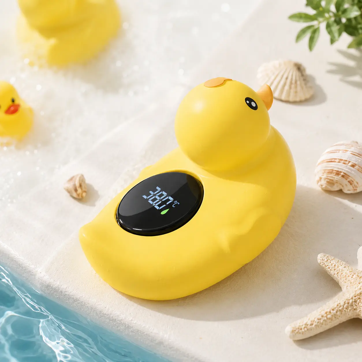 BestPick Yellow Floating Duck Bath Thermometer, Unisex Toddlers' Safety Toy for Bathtub Temperature Check