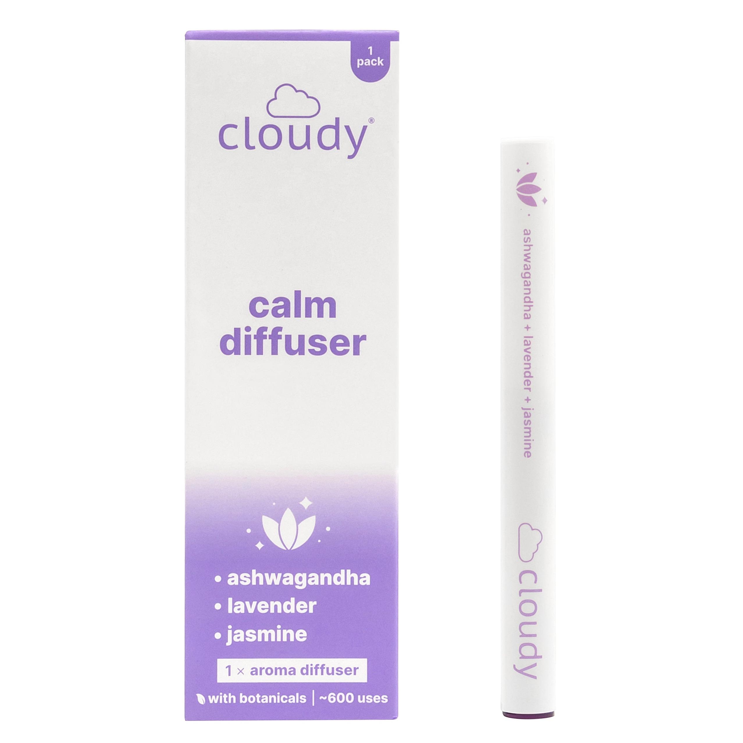 Cloudy Calm Diffuser Pen - Natural Lavender and Jasmine Extracts Relaxation Support Stick Solution