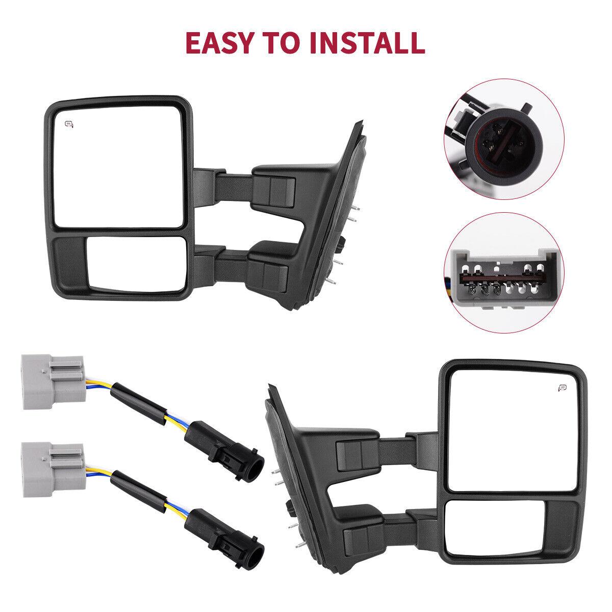 YITAMOTOR Power Heated Towing Mirror Car Accessories Compatible with 1999-2007 Ford F250 F350 F450 F550 Super Duty