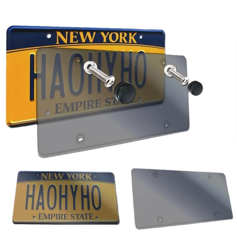License Plate Frames 2 Pack Stainless Steel License Plate Holders Universal Fit for US Cars 4 Holes No Obstruction to Plate