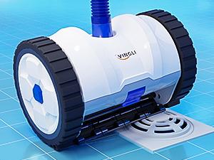 VINGLI Pool Cleaner Suction-Side Pool Vacuum Automatic Sweeper for Inground Swimming Pool,Climbs Walls -39.6ft Tangle Free Hose
