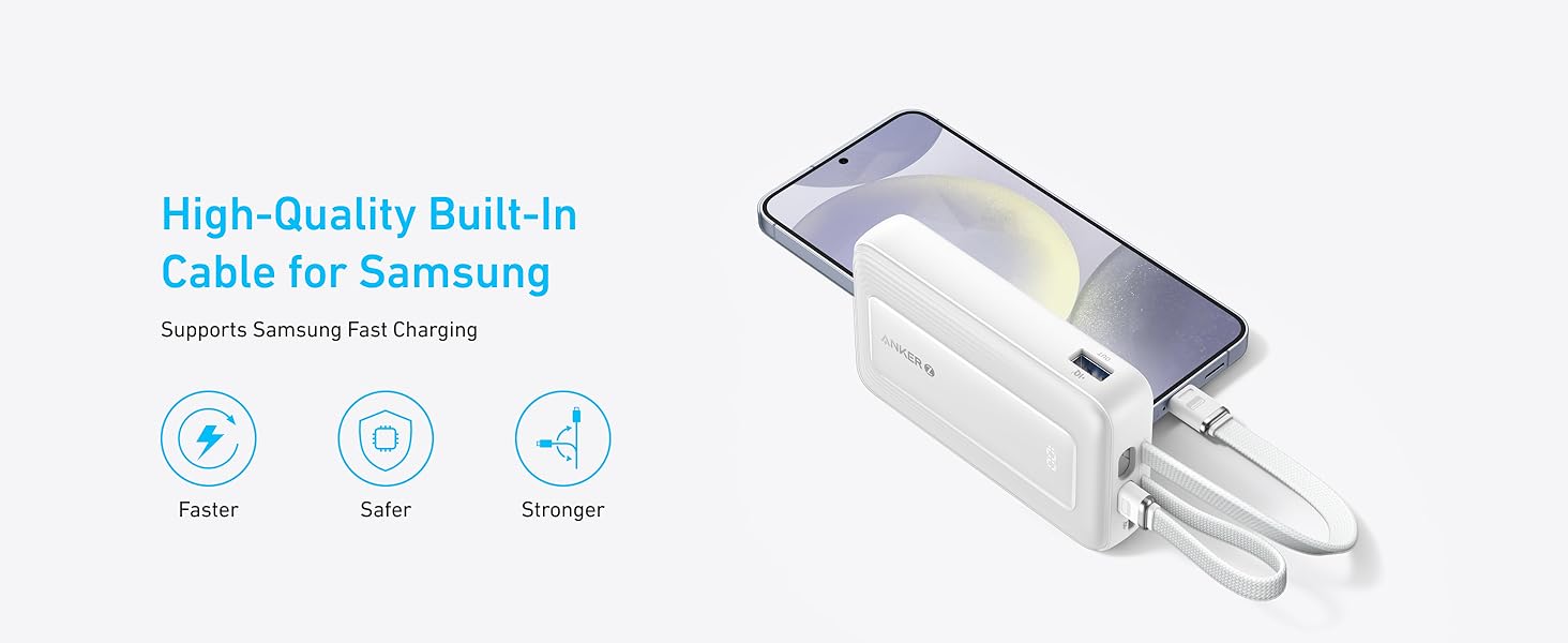 Anker Zolo Power Bank, 20,000mAh and  10,000mAh 30W Max Fast Charging with Built-In USB-C and MFi-Certified Lightning Cables, For iPhone 15 Series, MacBook, and More
