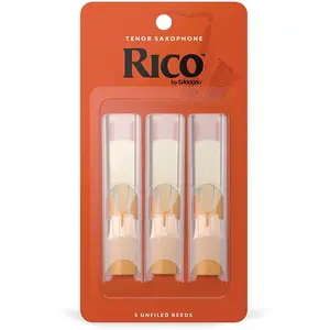Rico Tenor Saxophone Reeds, Strength 2.5, 3-pack
