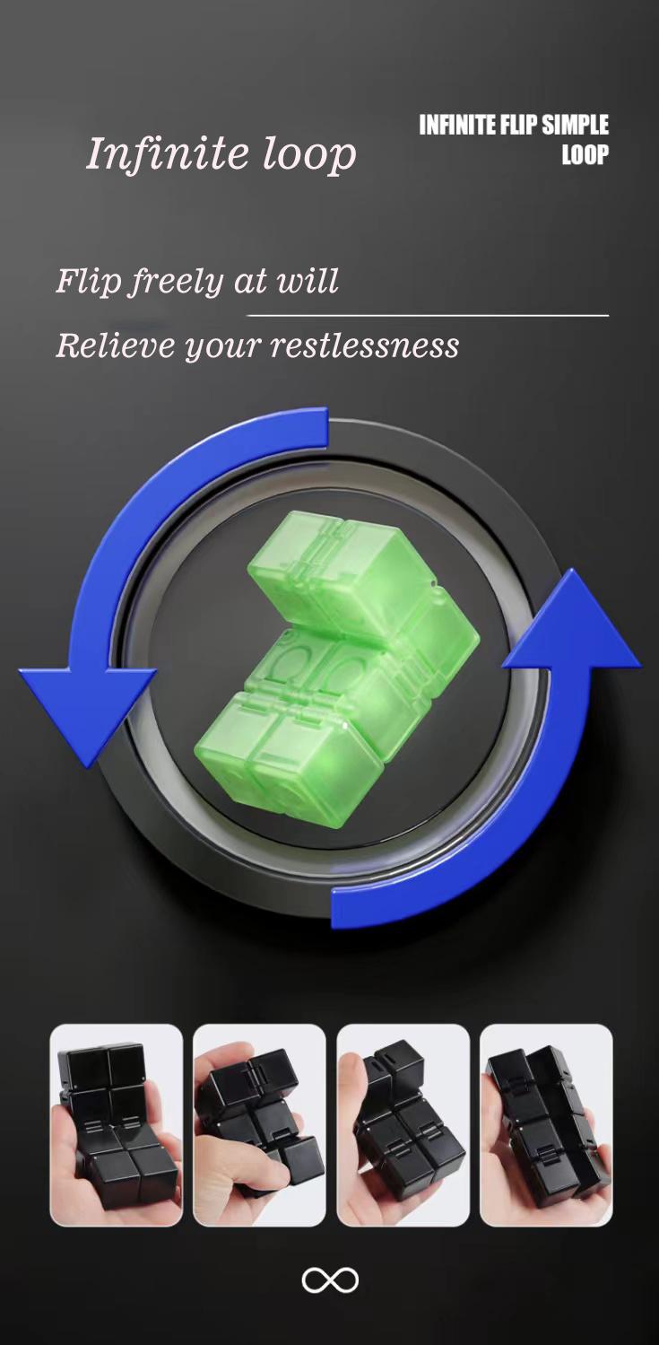 Fidget Cube New Version Fidget Finger Toys Metal Infinity Cube Prime for Stress and Anxiety Relief /AHDH Ultra Durable Sensory Gifts for Adults