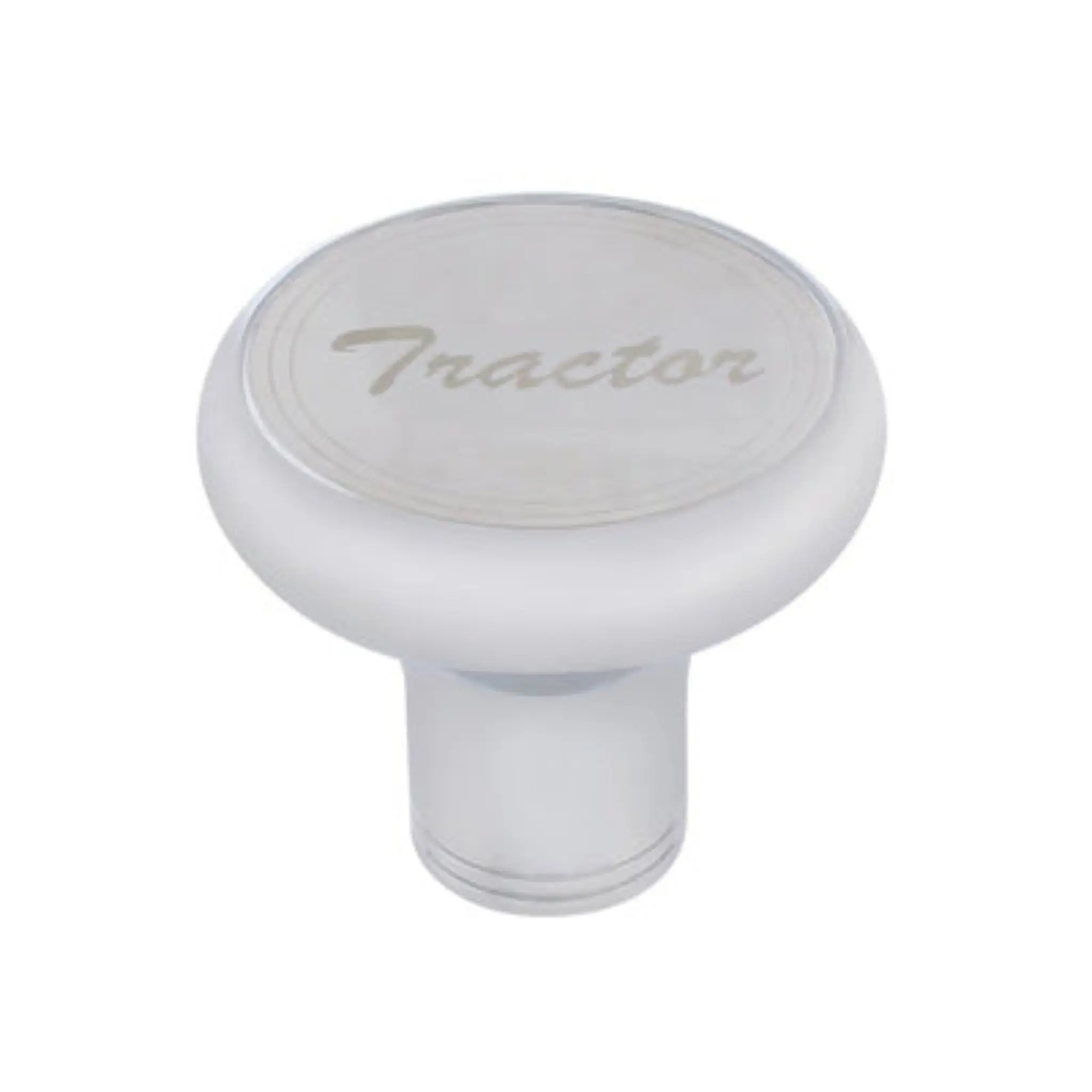 United Pacific Deluxe Screw-On Air Valve Knob with Stainless Plaque, Cursive Script, Fits Kenworth/Trailer/Freightliner, 4.75 in L x 3.6 in W x 2.25 in H