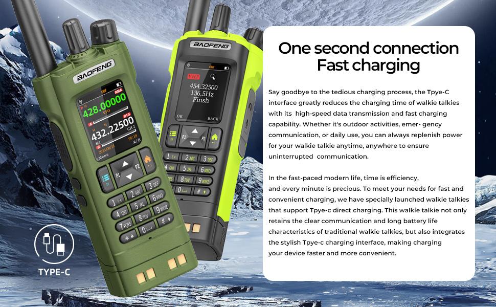 BAOFENG DM32 DM-32UV DMR Radio | Walkie Talkies Long Range | Digital Two-Way Radio | 10W High Power Ham Radio with GPS Positioning | Programming & Type-C Charging | 1PC (2500mAh Battery)