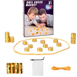 Upgraded Magnetic Chess Board Game Set, Includes 20 Magnets, Travel Bag, Adjustment Rope, Strategy Games for Kids and Adults Party Games for All Ages | Viral TikTok Game for 2 PlayersMagnetic Family Battle Board GameMagnetic Chess Strategy Game