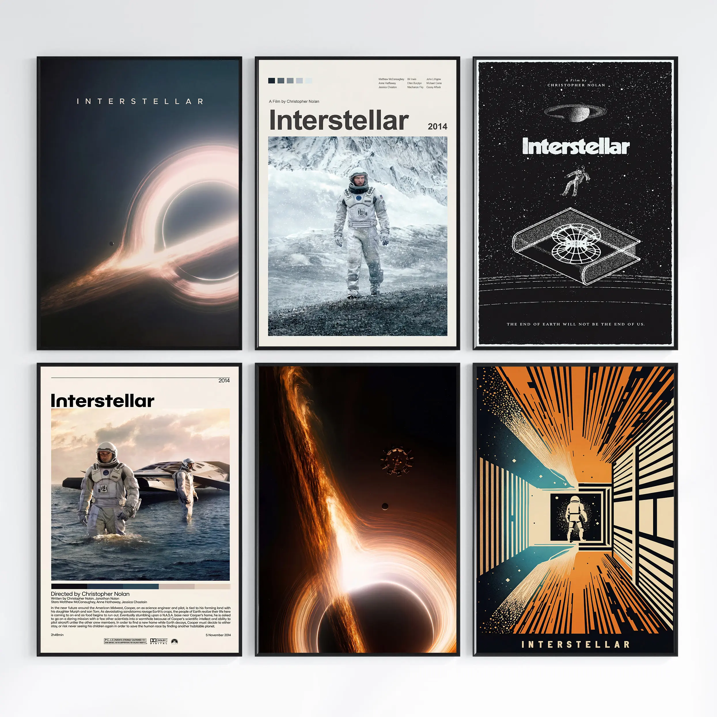 Interstellar Graphic Movie Poster - Minimalist Abstract Space Print Design, Home Decor Wall Art, Dorm Decor for Guys, Fan-Gift Ready, Gift for Enthusiasts, Interstellar Fans Wall Decoration