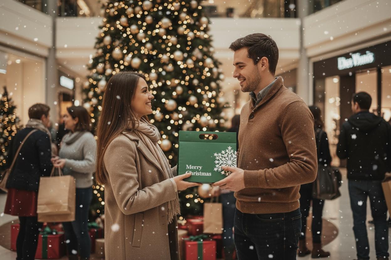 Ekoio Premium Christmas Gift Boxes with Lids 3 Sizes Shiny Hues Perfect for Holiday Presents Party Favors and Festive Decor