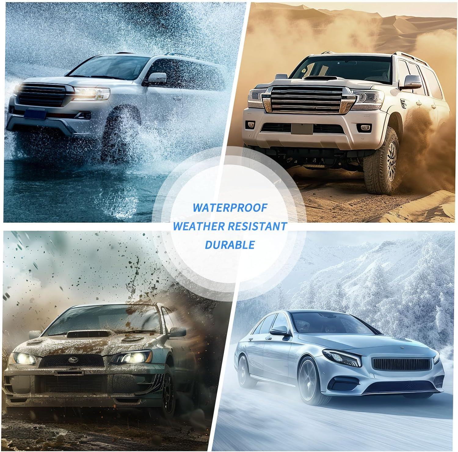 YITAMOTOR Headlight Assembly Compatible with 1999-2004 Ford Mustang Headlamp Headlights(Black Housing Clear Reflector)