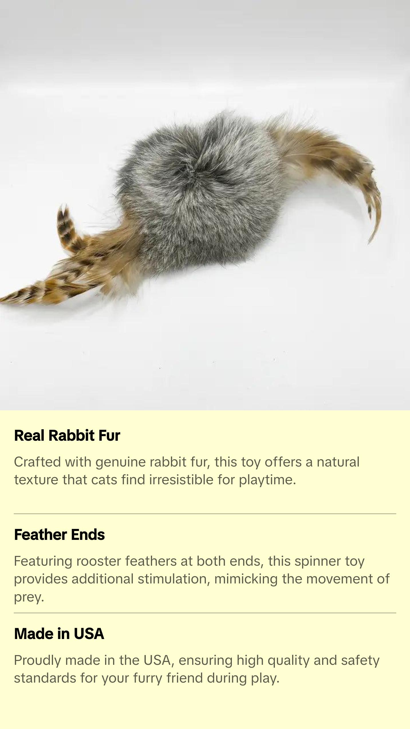 Spinners - Rabbit Fur Cat Toy