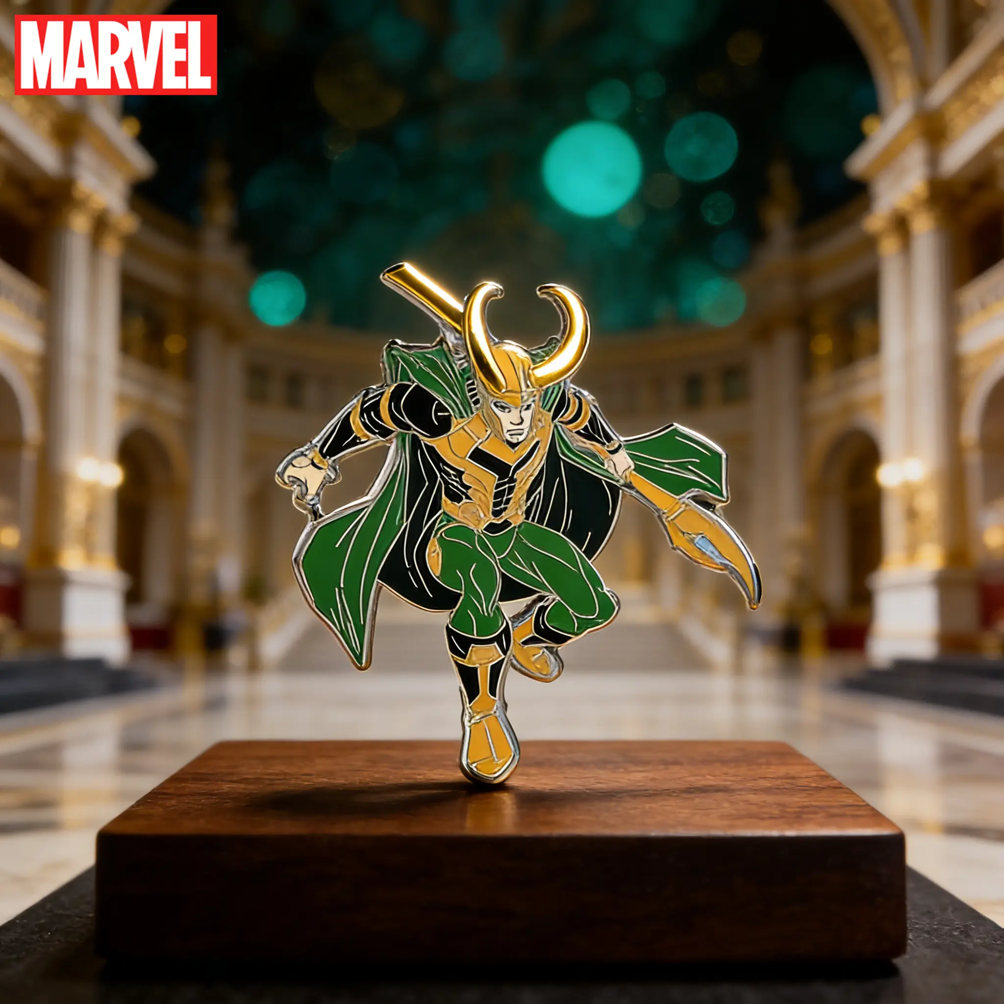 Marvel Loki Pin 1PC Officially Licensed Cool Action Superhero Anime Brooch Backpack Decoration Jacket Lapel Anti-Rust Exquisite Alloy Enamel Gift