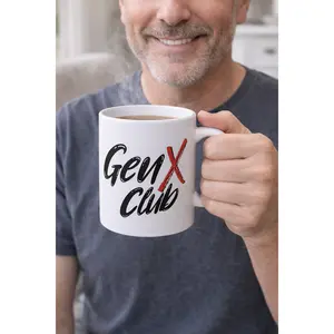 Gen X Club Mug, Funny Gen X Coffee Mug, Retro Gen X Gift, Gen X Nostalgia Cup, Gen X Humor Mug