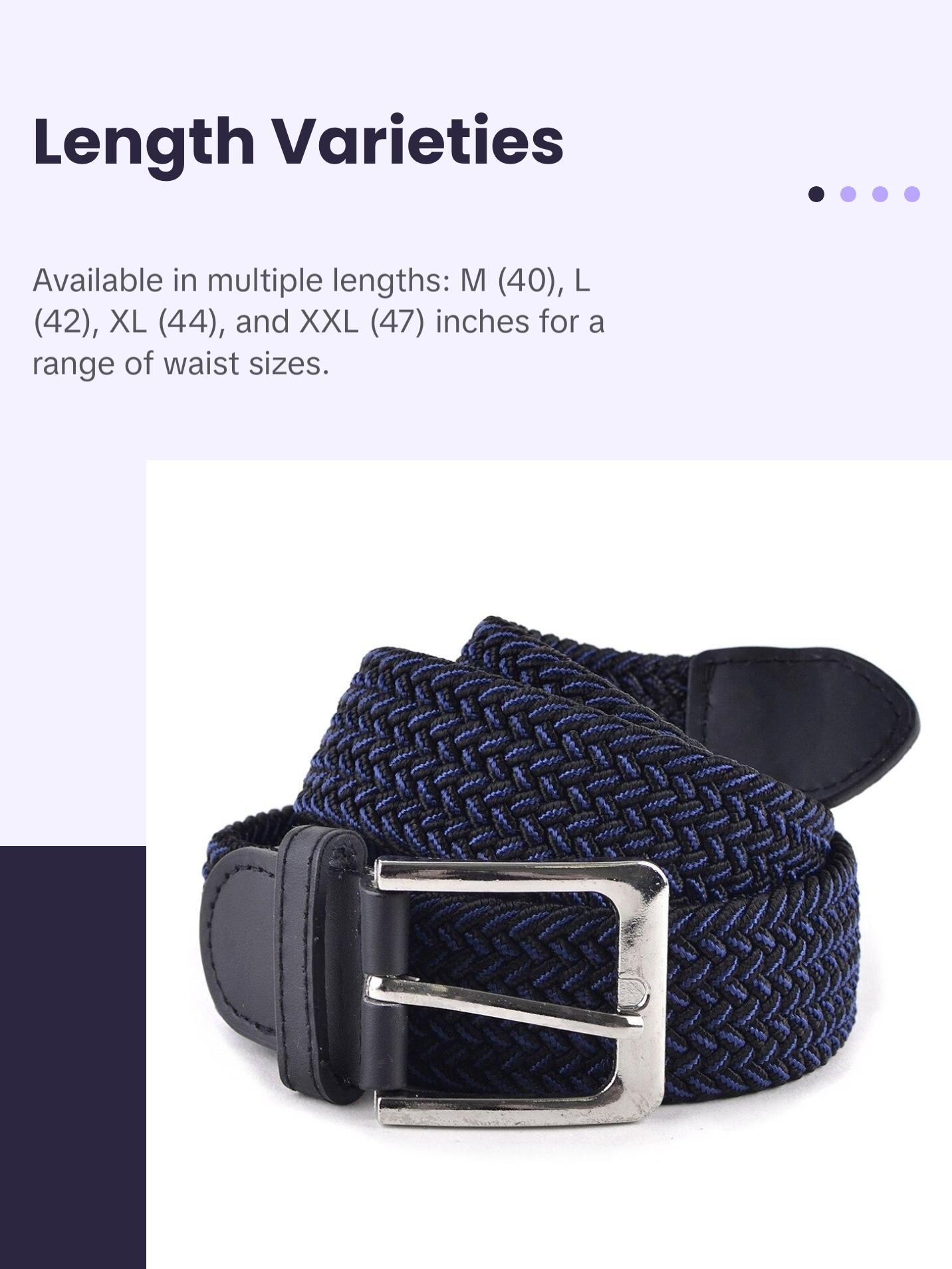 Belt - Stretch, Two-toned Braided & Elastic