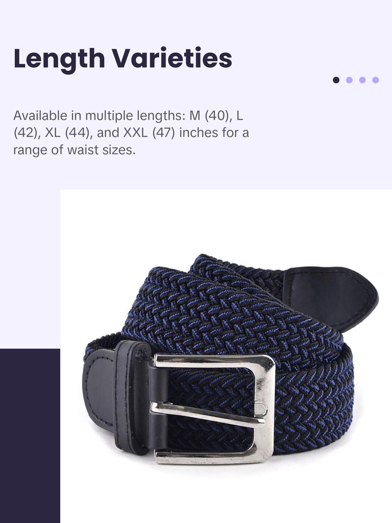 Belt - Stretch, Two-toned Braided & Elastic