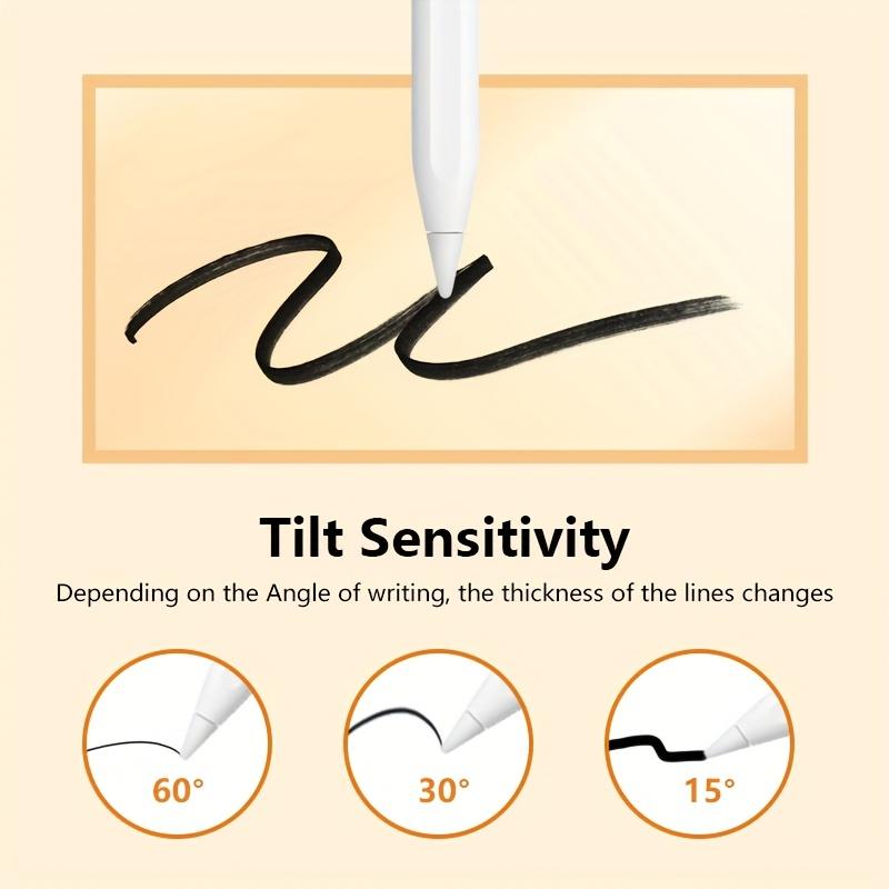 Universal capacitive stylus pen, suitable for smartphones and iPad touchscreens. Rechargeable handwriting pen, compatible with iPad Pro/Air/Mini/tablet drawing phones. Works with most phone models, fast charging, ready to use with double-tap to power on.