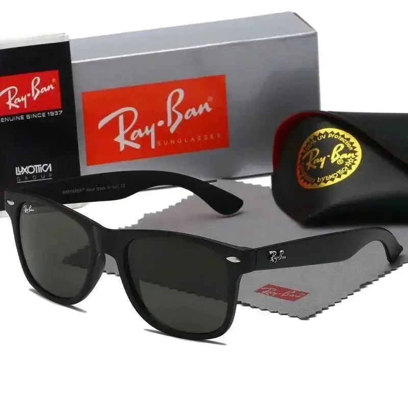 Ray-Ban Black Polarized Sunglasses Glossy Frame with UV400 Lens Protection for Men & Women
