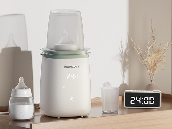 Momcozy Bottle Warmer, Fast Bottle Warmers for All Bottles with Timer, Accurate Temperature Control, Automatic Shut-Off MW01 Sterilizer Organizer Feeding