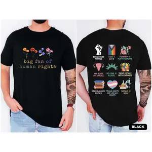 Big Fan Of Human Rights Shirt, Equality Shirt, Human Rights Top, Social Justice Gift For Activist, Anti Trump Shirt