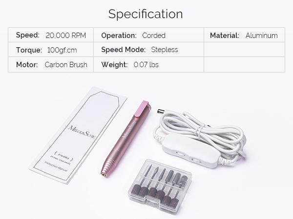 MelodySusie PocketNail PC100GR/PC100G Pen-Shaped Portable Nail Drill 20,000RPM for Beginners MelodySusie PocketNail PC100GR/PC100G Pen-Shaped Portable Nail Drill 20,000RPM for Beginners