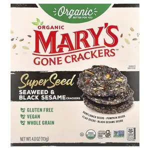 Mary's Gone Crackers Organic Super Seed Crackers, Seaweed & Black Sesame, 4 oz (113 g)
