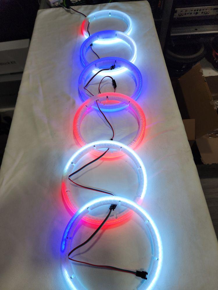 Smart Speakers LED Ring 6.5                                         Incluye Control remoto , controlador , 10 ft wire power and ground  universales para cualquier bocina 6.5 Deaf Bonce, sp audio, db drive Remote