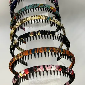 7 Floral Hairband comb headband teeth bundle set 7 pieces