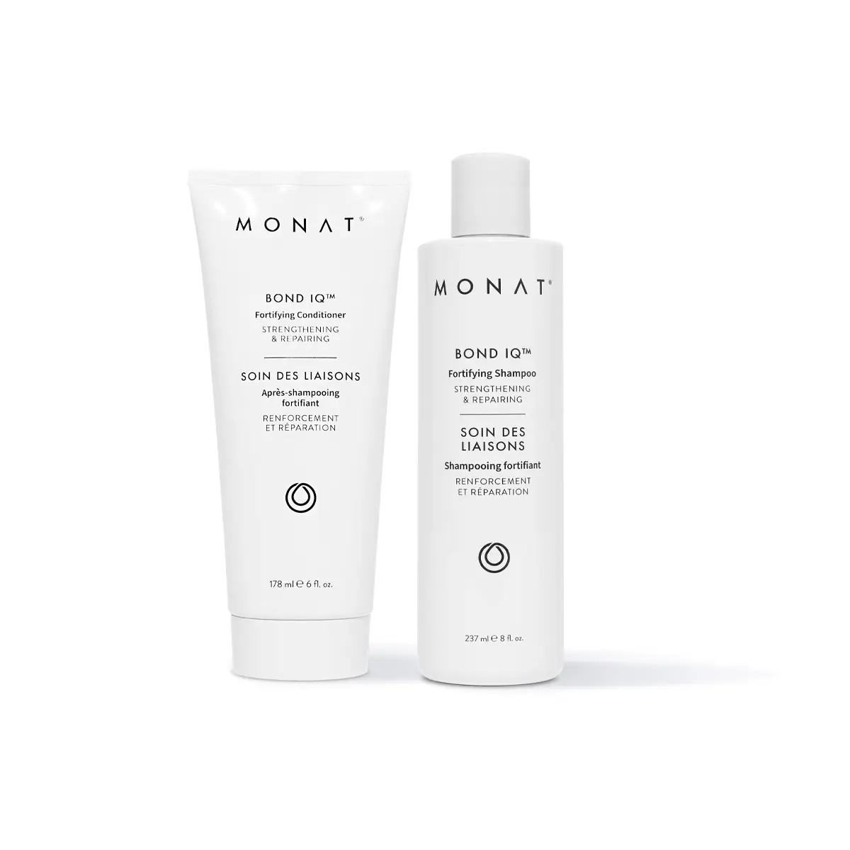 MONAT Bond IQ Fortifying Shampoo & Conditioner Duo – Strengthening Hair Repair Set for Damaged Hair (237ml + 178ml)