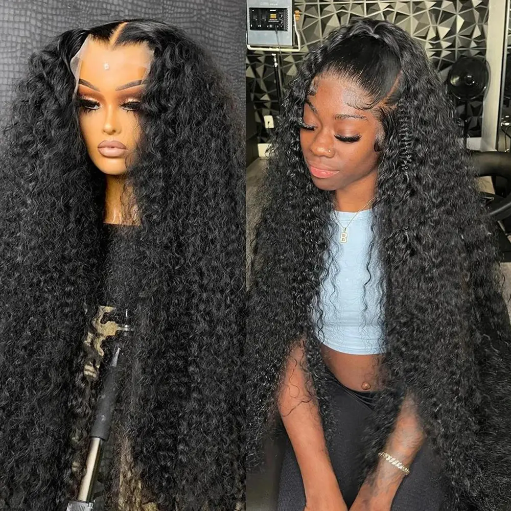 Bling Hair 13x6 Deep Wave HD Lace Front Wigs 13x4 Human Hair Lace Frontal Wig 180% Density Brazilian Deep Curly Hair For Women PrePlucked Lace Wig backtoschool