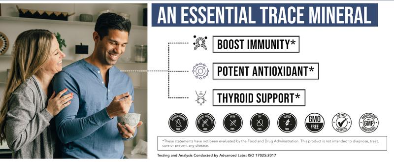 Selenium Liquid Concentrate | 200 mcg Selenomethionine 300 Servings Supports Antioxidant Protection, Immunity & Thyroid – 2 oz Healthcare Fitness