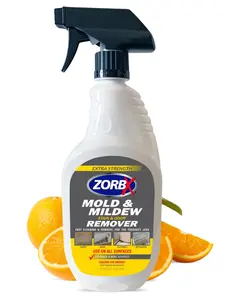 ZORBX Extra Strength M&M Cleaner & Odor Remover Spray - Scrub-Free & Bleach-Free Formula for Bathroom, Showers, Carpet, Car & Walls - Citrus Scent