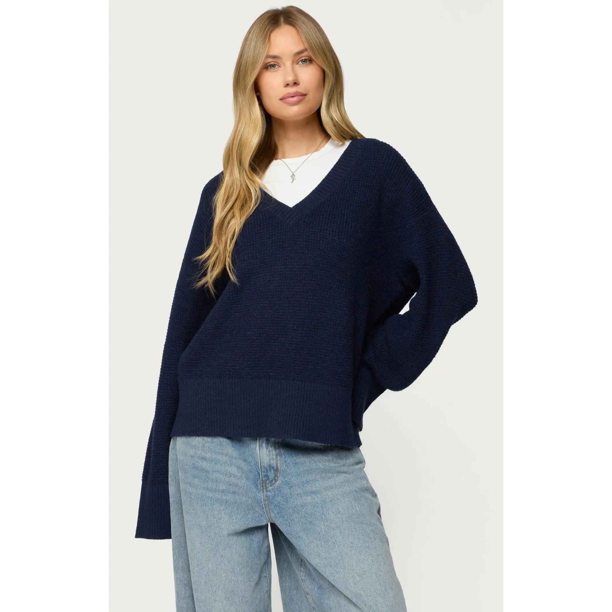 Edikted Women's Bluebell Oversized Waffle Knit Sweater