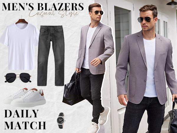 COOFANDY Mens Casual Sport Coat Lightweight Two Button Blazer Slim Fit Business Jackets COOFANDY Mens Casual Sport Coat Lightweight Two Button Blazer Slim Fit Business Jackets