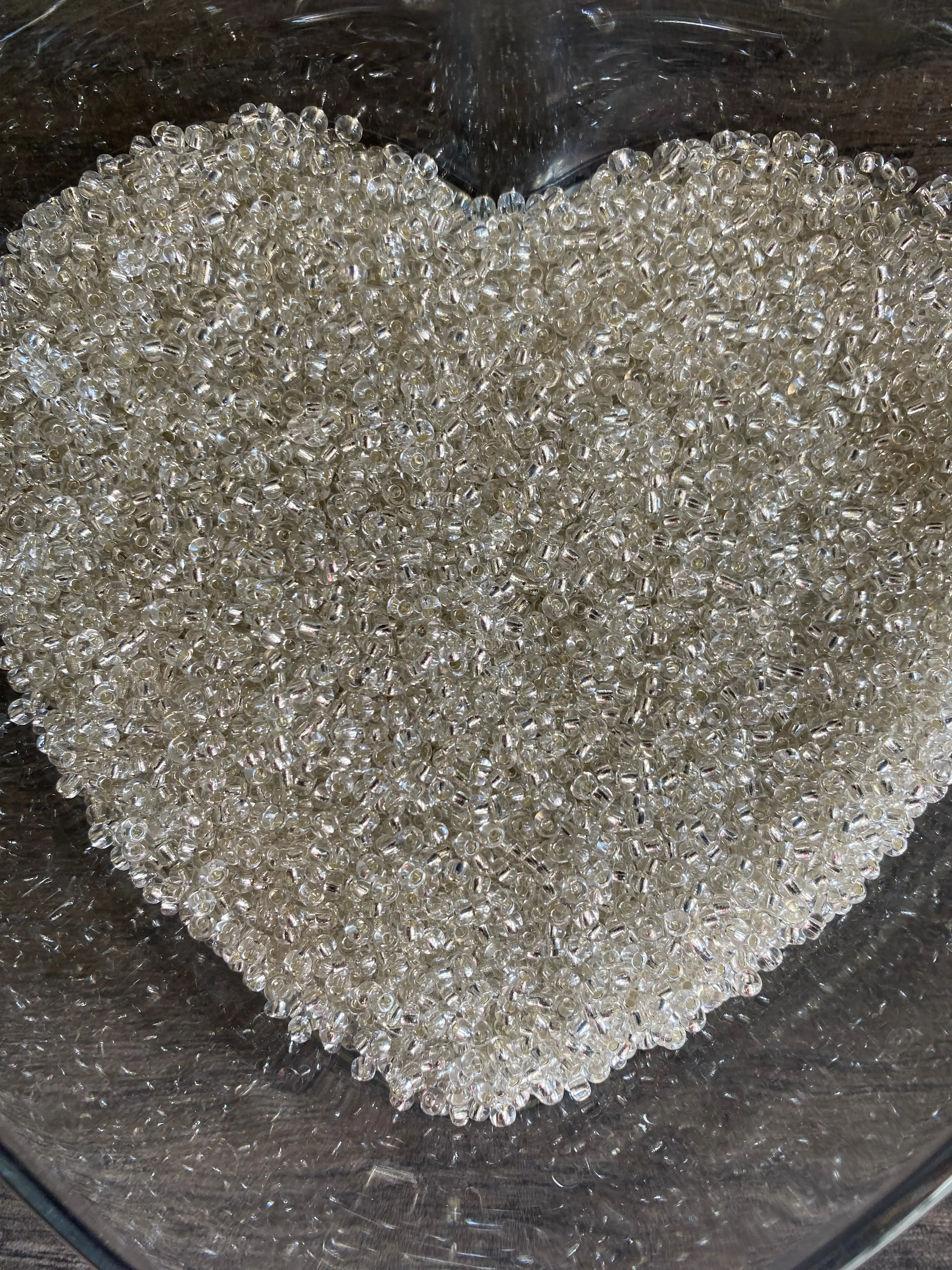3mm- 8/0 beads, Silver beads, Silver-Lined 8/0 Seed Beads Glass Beads, Glass Seed Beads for Jewelry Making 450 Grams,