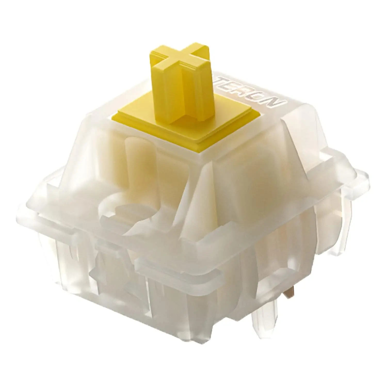GATERON Milky Yellow Pro 5-Pin Pre-Lubed Smooth Linear RGB LED Switches - KS-3X1 POM Nylon & Steel Durable Gaming Keyboard Accessories for MX Mechanical Yellow Switches Keyboards, DIY Gamers (35PCS)