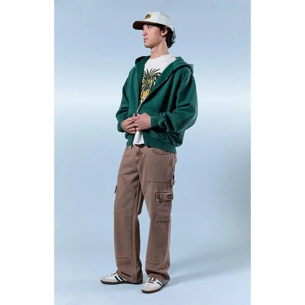 Pacsun Men's Dylan Baggy Jeans Cargo Carpenter Washed Brown