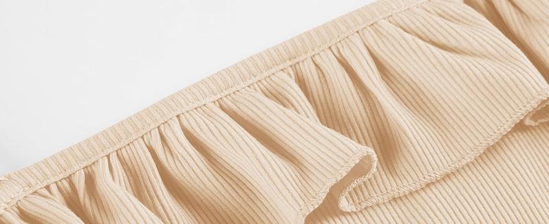 Imily Bela Womens Cute Sleeveless Tank Tops Ruffle Strap Square Neck Blouse Solid Color Knitted Camisole