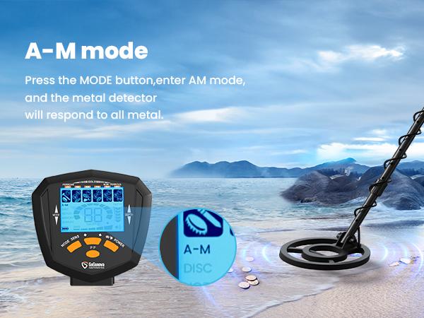 10-OFF! GoGonova Waterproof Metal Detector for Adults,  Professional Higher Accuracy Gold Detector with LCD Display, 6 Mode, Advanced DSP Chip 10" Coil, 39.3'' to 59.3" Adjustable