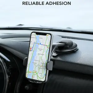 Car Phone Mount - 360° Rotatable Dashboard Holder for Phones & GPS Devices with Enhanced Visibility and Reliable Adhesion