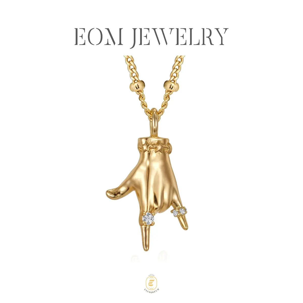 Trendy Statement Hand Gesture Pendant Necklace Dainty Jewelry Birthday Valentine's Day Wedding Engagement Anniversary Gift Daily Wear
