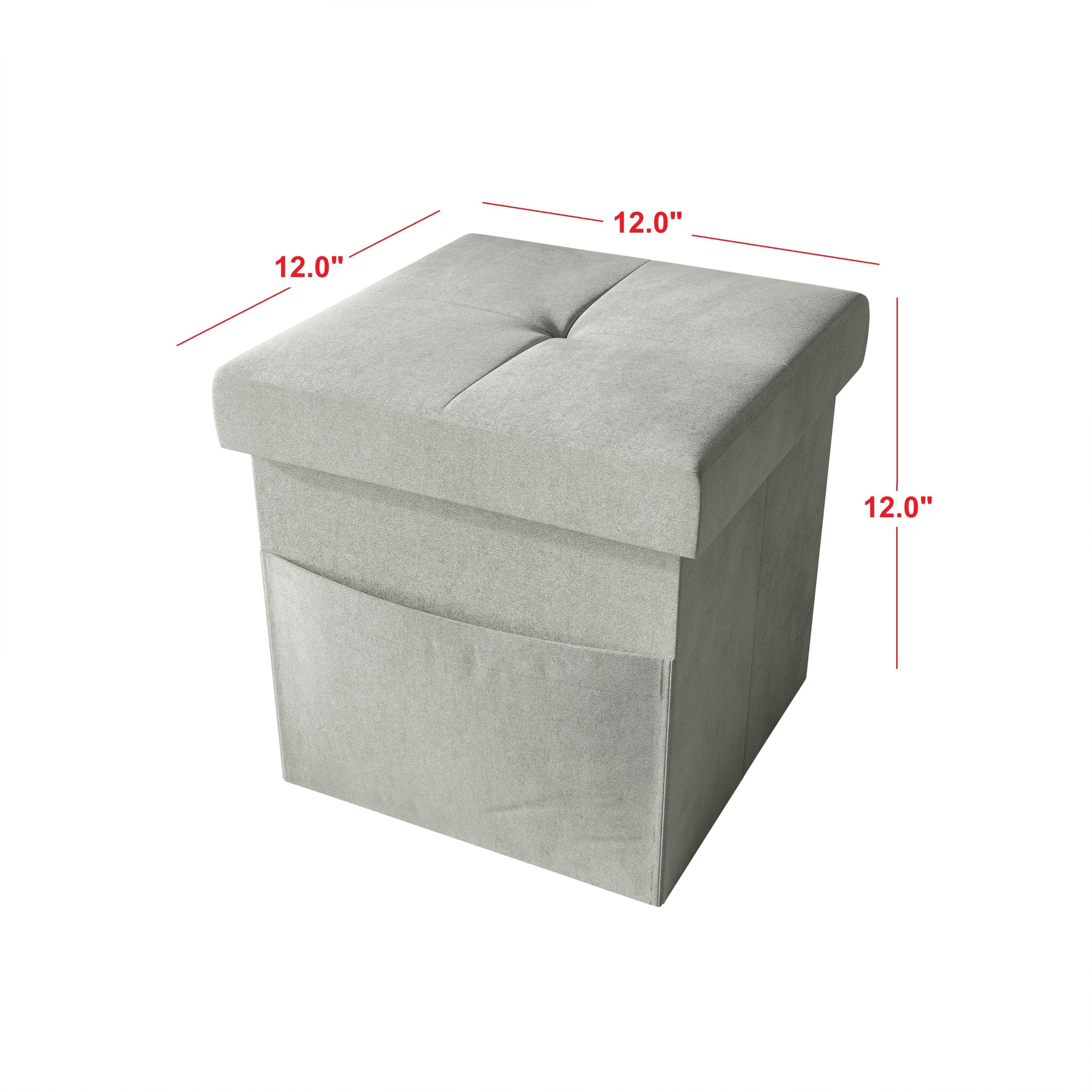 Favorer 12"/30"/42" Tufted Upholstered Folding Storage Ottoman Bench