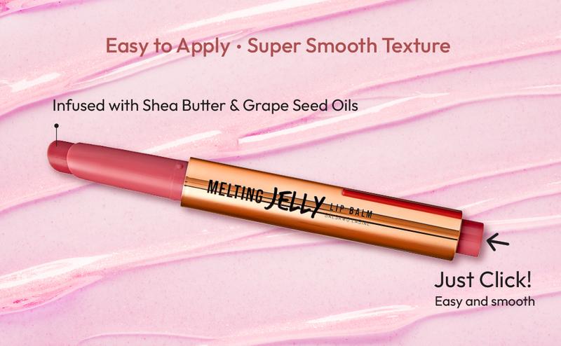 KISS NEW YORK Professional Melting Jelly Lip Balm, High Shine Glossy Lipstick, Plumping Effect Look, Lip Care, Hydrating Lip Gloss Makeup Moisturizer