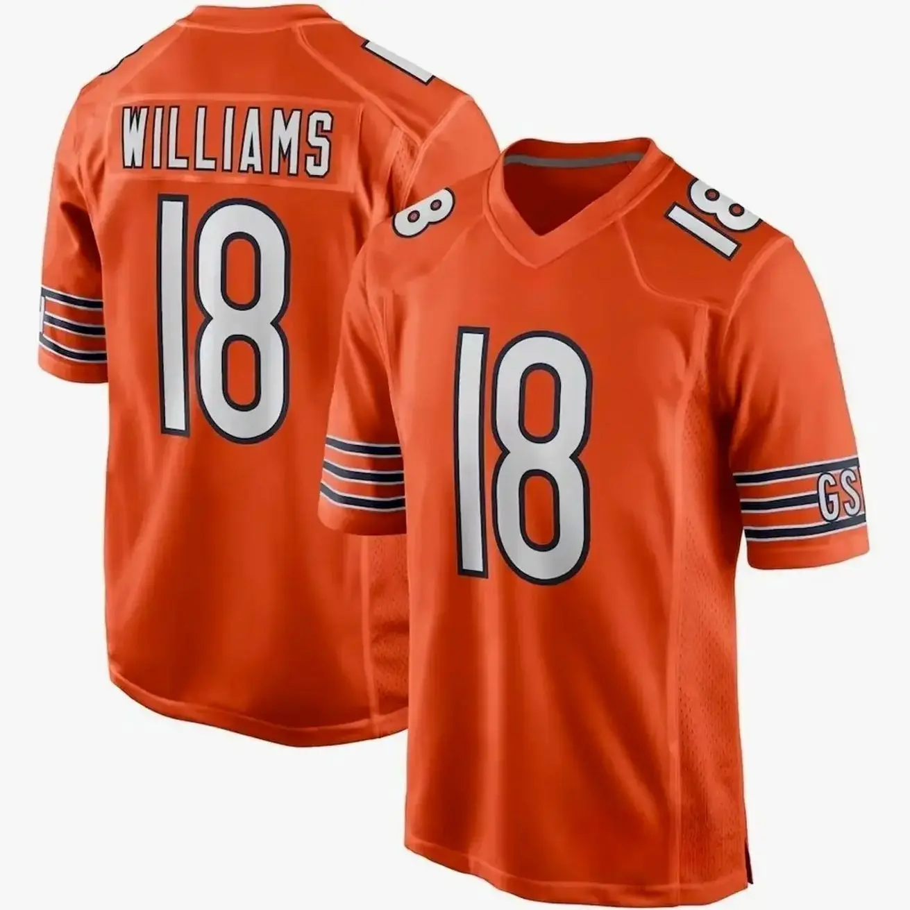 Unisex Football inspired by Chicago Williams 18 Alternate Player Game Jersey - Orange